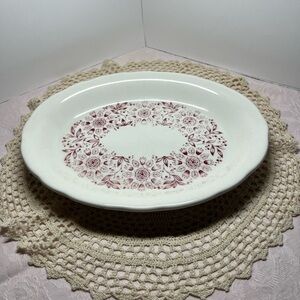 Vintage Buffalo China Platter Floral Art Deco Restaurant Ware